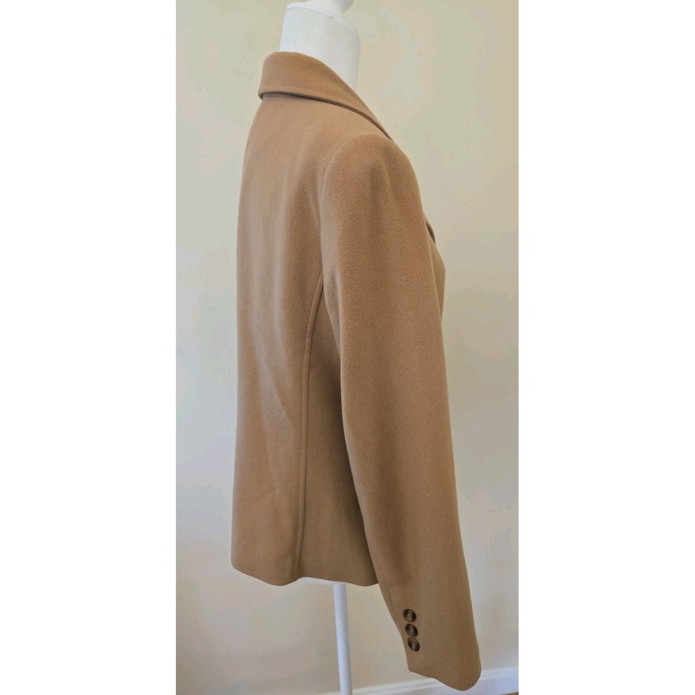 LL Bean Ladies Blazer Camel Wool/Angora Blend Two-Button Collegiate Med Reg - Picture 2 of 15